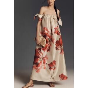 Hutch Iris Off-The-Shoulder Maxi Dress Size XS NWT Removable Straps Romantic